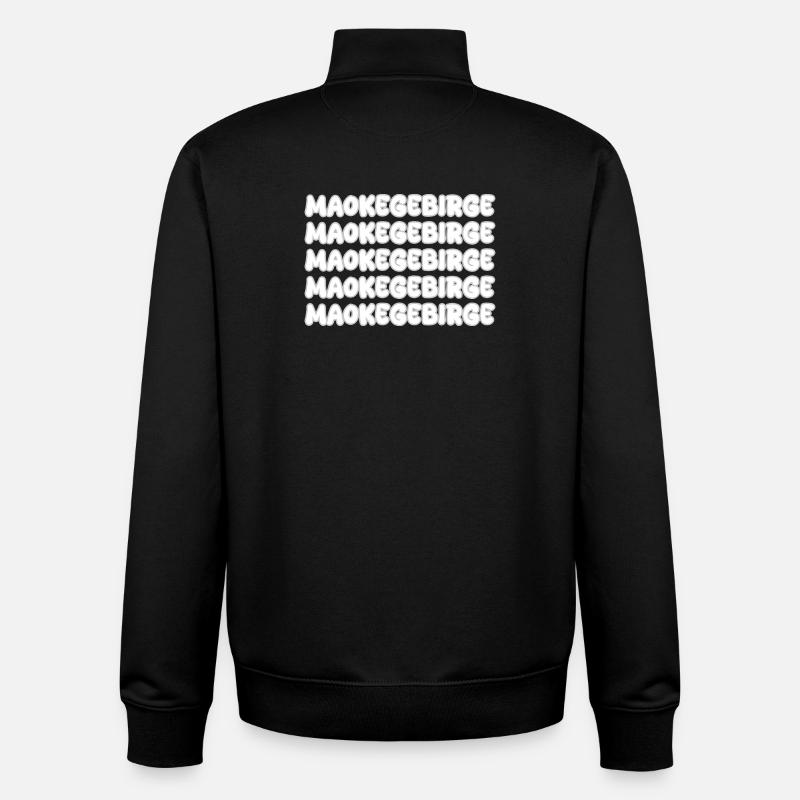 Monts Maoke - Sweat zippé unisexe en coton bio Stanley/Stella - noir