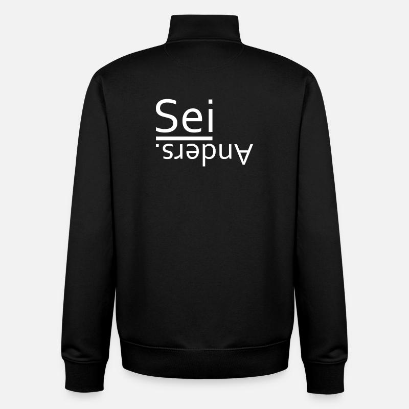 Be different - Unisex Organic Zip Sweatshirt by Stanley/Stella - black