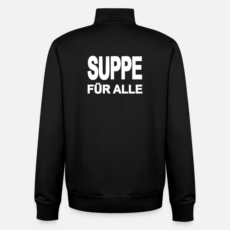 Soupe - Sweat zippé unisexe en coton bio Stanley/Stella - noir