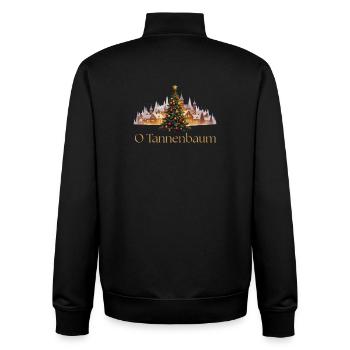 Fir tree - Unisex Organic Zip Sweatshirt by Stanley/Stella - black - Back - AI Model Male 185 light (185cm)