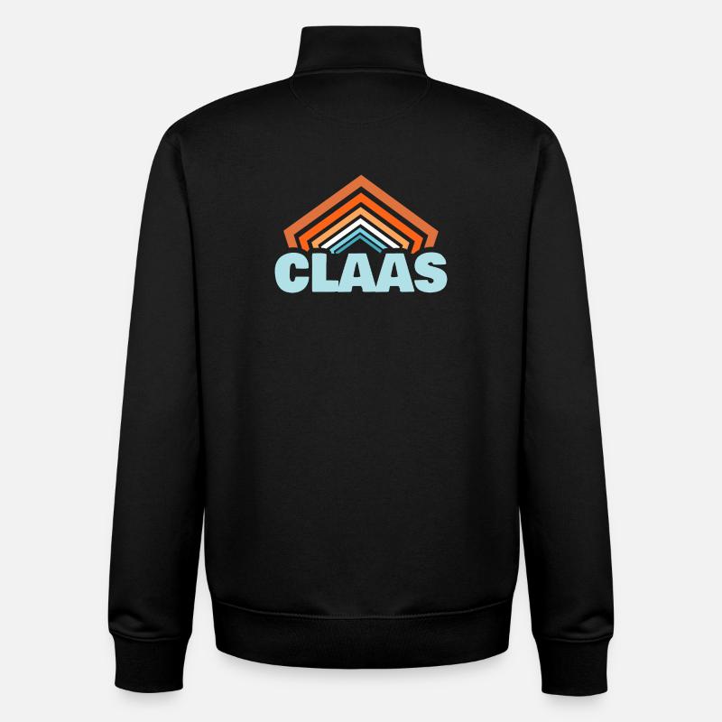 Claas as a given name - Unisex Organic Zip Sweatshirt by Stanley/Stella - black