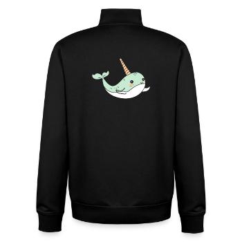 Narwal - Unisex Organic Zip Sweatshirt von Stanley/Stella - Schwarz - Hinten - AI Model Male 185 light (185cm)