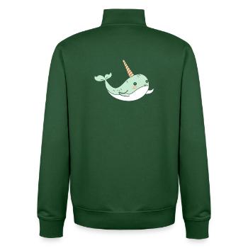 narval - Sweat zippé unisexe en coton bio Stanley/Stella - vert bouteille - Dos - AI Model Male 185 dark (185cm)