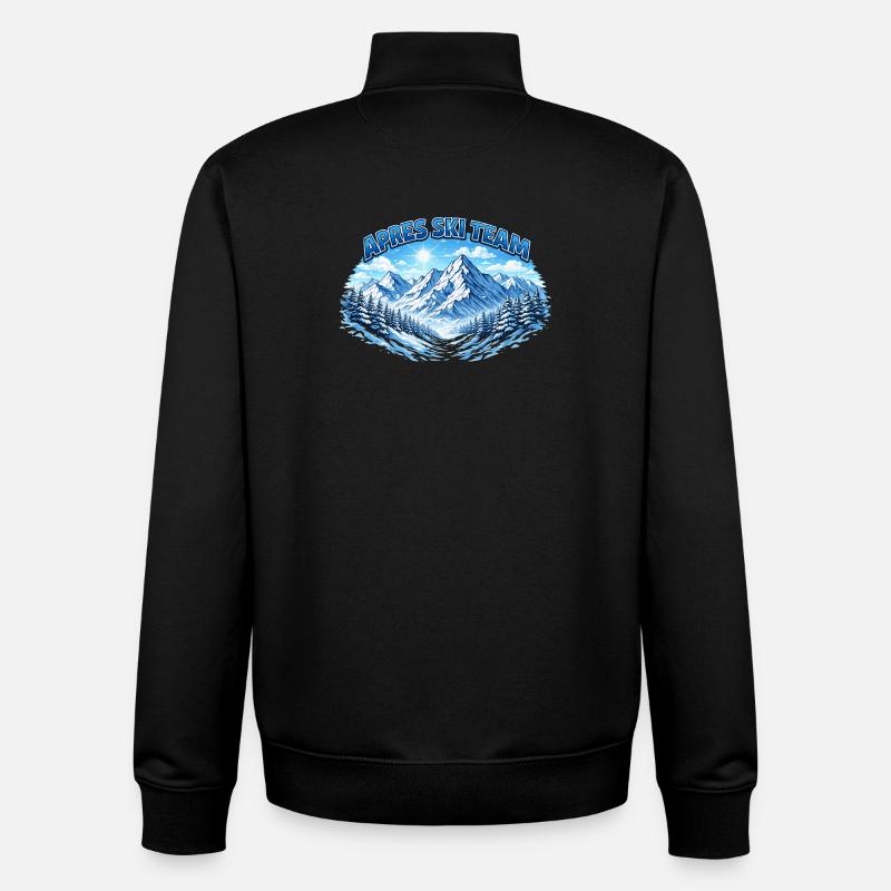 Apres Ski Team Bergpanorama - Unisex Organic Zip Sweatshirt von Stanley/Stella - Schwarz