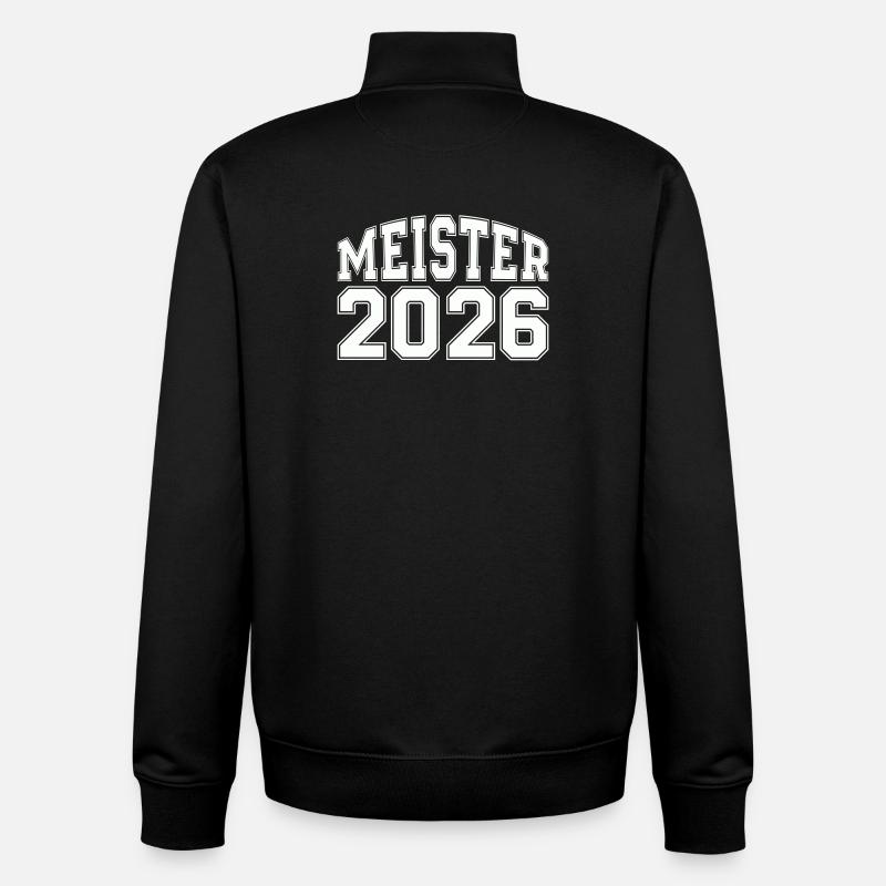 Champion 2026 Logo - Sweat zippé unisexe en coton bio Stanley/Stella - noir