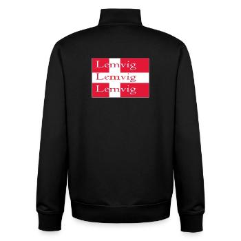 Drapeau Lemvig - Sweat zippé unisexe en coton bio Stanley/Stella - noir - Dos - AI Model Male 185 light (185cm)