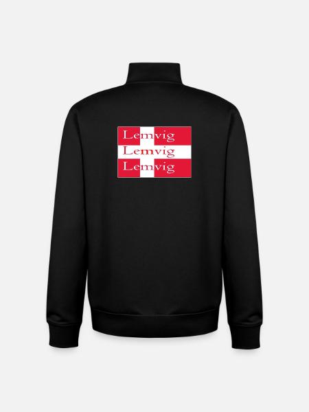 Drapeau Lemvig - Sweat zippé unisexe en coton bio Stanley/Stella - noir