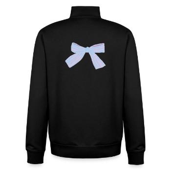 Nœud pastel Bleu-Violet - Sweat zippé unisexe en coton bio Stanley/Stella - noir - Dos - AI Model Male 185 light (185cm)