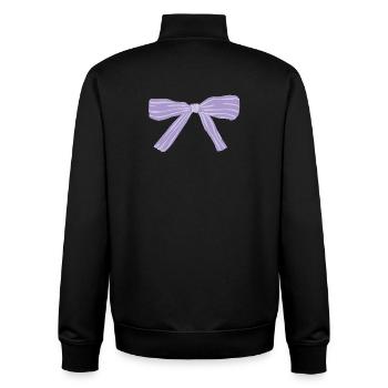 Ruban lavande - Sweat zippé unisexe en coton bio Stanley/Stella - noir - Dos - AI Model Male 185 light (185cm)