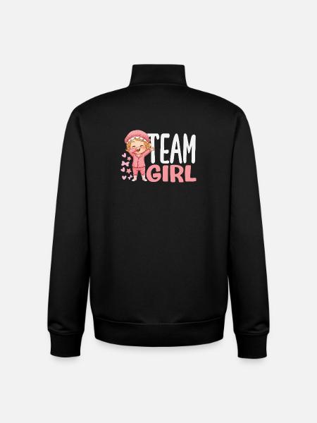 Team Mädchen Dabbing Schlafanzug Reveal - Unisex Organic Zip Sweatshirt von Stanley/Stella - Schwarz