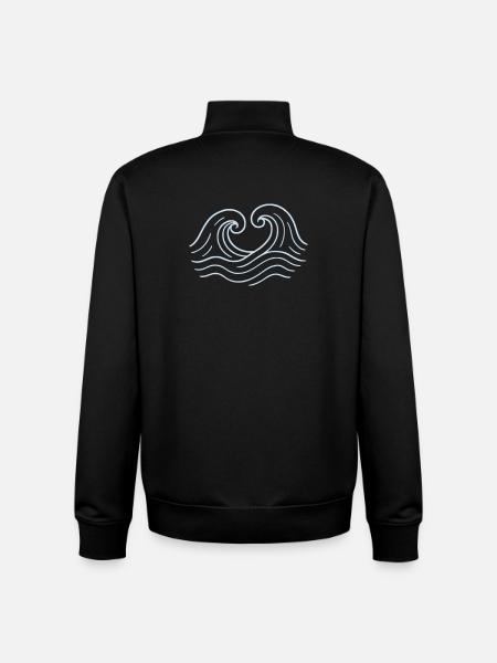 Waves - Sea - Scatola - Unisex Organic Zip Sweatshirt by Stanley/Stella - black