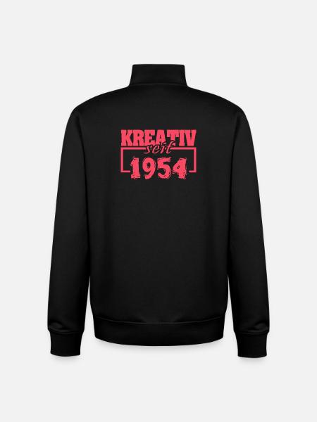 Spruch 1954 - Unisex Organic Zip Sweatshirt von Stanley/Stella - Schwarz