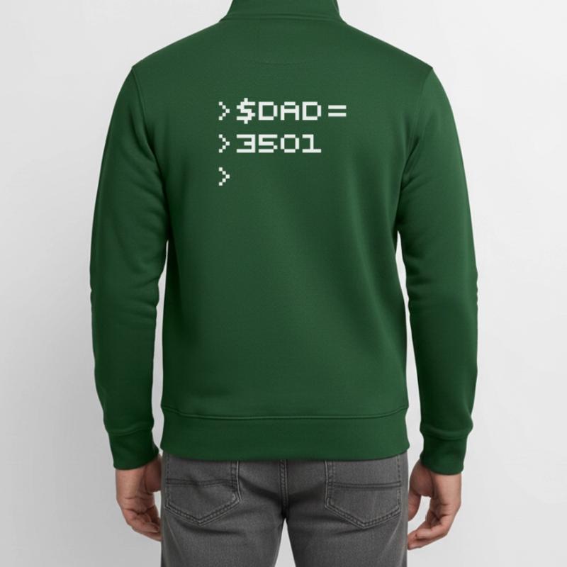 DAD Terminal de Pixels Nerd Code 8-Bits Rétro Sweat zippé unisexe en coton bio Stanley/Stella