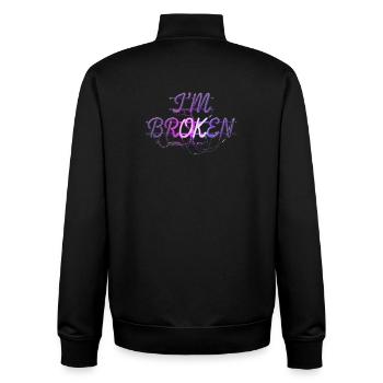 Im Broken Im Ok Mental Health - Unisex Organic Zip Sweatshirt von Stanley/Stella - Schwarz - Hinten - AI Model Male 185 light (185cm)