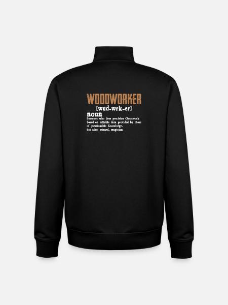 Woodworker Definition Gift Artisan - Unisex Organic Zip Sweatshirt by Stanley/Stella - black