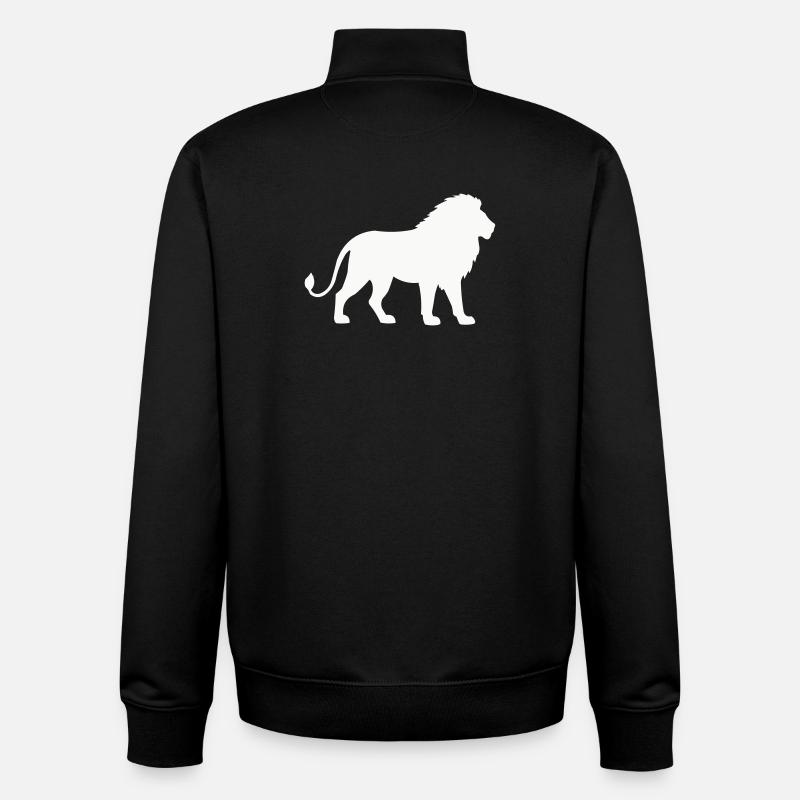 löwe - Unisex Organic Zip Sweatshirt von Stanley/Stella - Schwarz