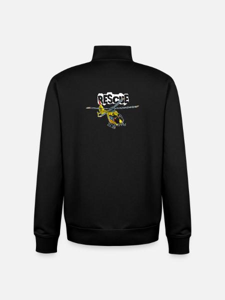 Helicopter rescue - Unisex Organic Zip Sweatshirt by Stanley/Stella - black