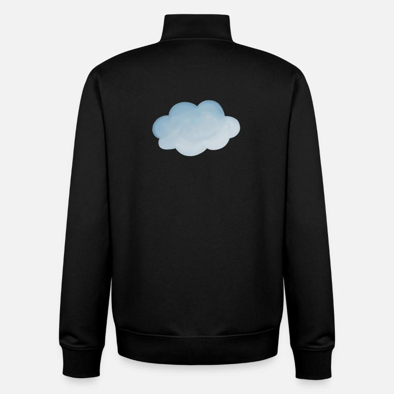 Temps nuageux bleu clair - Sweat zippé unisexe en coton bio Stanley/Stella - noir