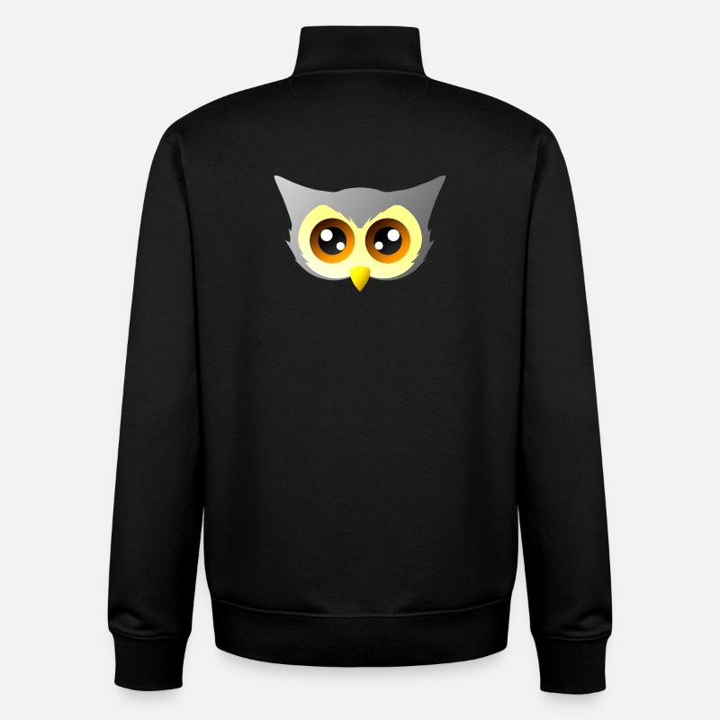 vögel closing, süßes eulengesicht - Unisex Organic Zip Sweatshirt von Stanley/Stella - Schwarz