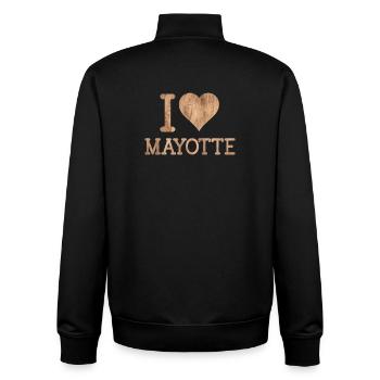 MAYOTTE T-SHIRT - Unisex Organic Zip Sweatshirt by Stanley/Stella - black - Back - AI Model Male 185 light (185cm)