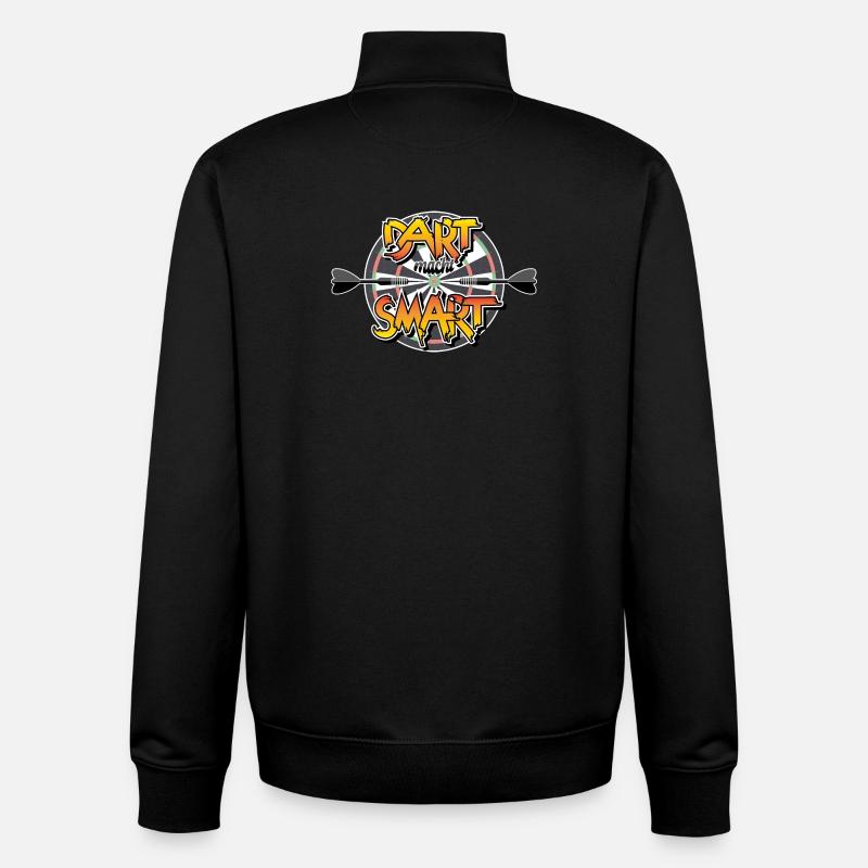 La fléchette vous rend heureux - Sweat zippé unisexe en coton bio Stanley/Stella - noir