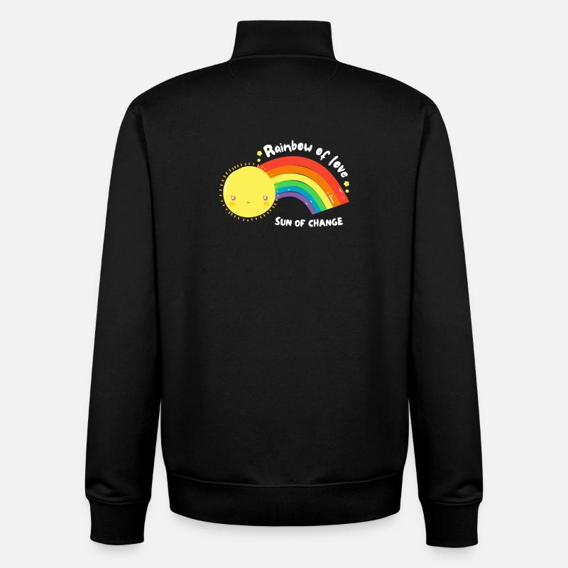 LGBT-Regenbogen der Liebe - Unisex Organic Zip Sweatshirt von Stanley/Stella - Schwarz