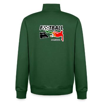 Fußball Fieber Portugal - Unisex Organic Zip Sweatshirt von Stanley/Stella - Flaschengrün - Hinten - AI Model Male 185 dark (185cm)