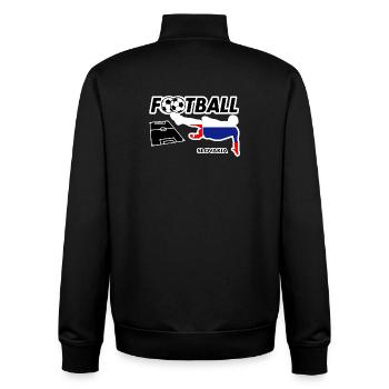 Fußball Fieber Slowakei - Unisex Organic Zip Sweatshirt von Stanley/Stella - Schwarz - Hinten - AI Model Male 185 light (185cm)