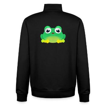 Little Frog - Unisex Organic Zip Sweatshirt by Stanley/Stella - black - Back - AI Model Male 185 light (185cm)