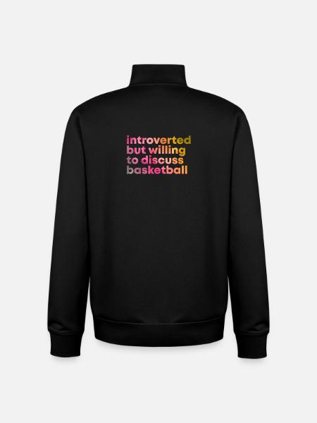Basketball Basketball Basketball - Unisex Organic Zip Sweatshirt by Stanley/Stella - black