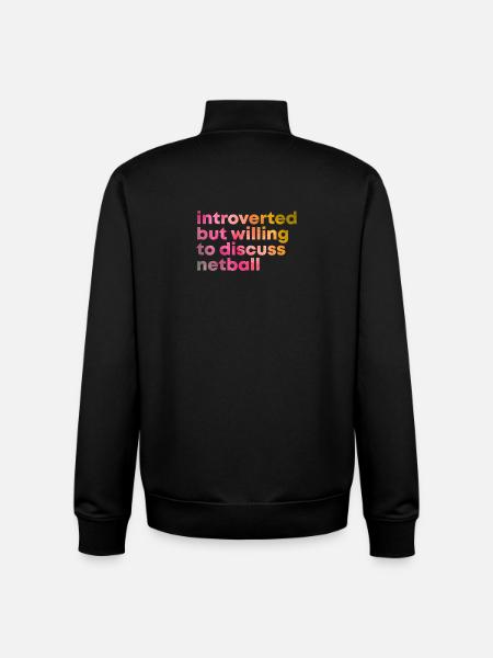 Netball - Unisex Organic Zip Sweatshirt by Stanley/Stella - black