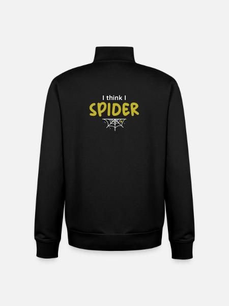 I think i spider - Unisex Organic Zip Sweatshirt von Stanley/Stella - Schwarz