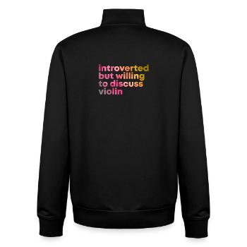 Violin - Unisex Organic Zip Sweatshirt by Stanley/Stella - black - Back - AI Model Male 185 light (185cm)