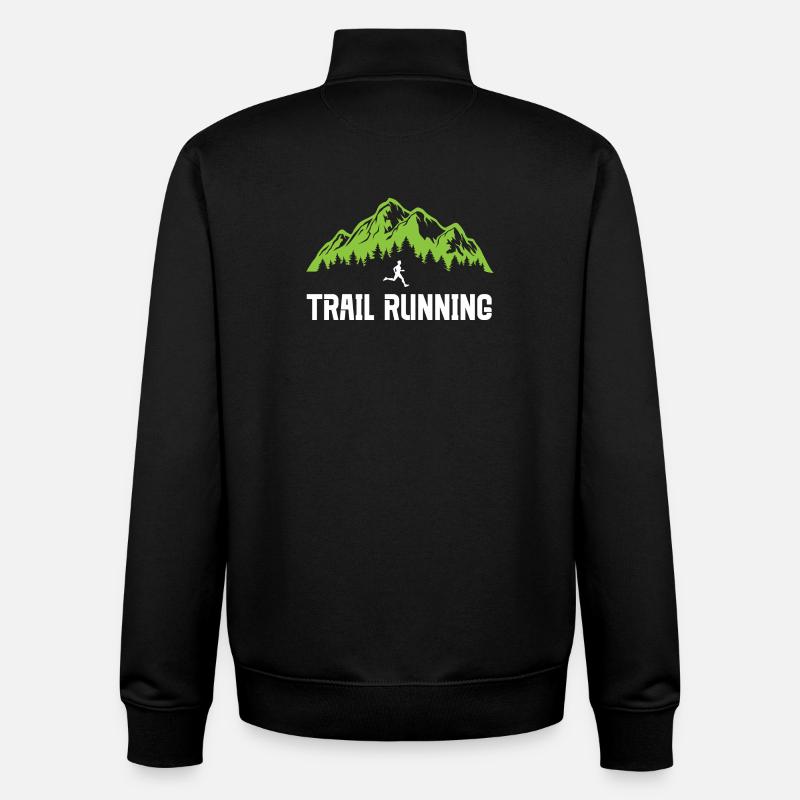 Course sur sentier - Sweat zippé unisexe en coton bio Stanley/Stella - noir