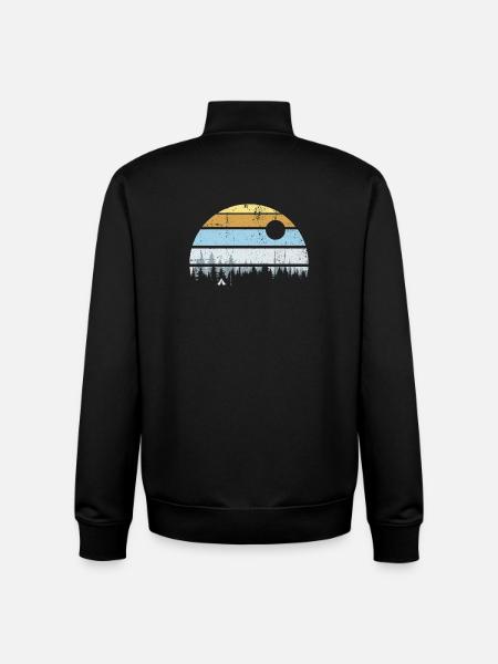 Serene Forest Sunset Scene - Unisex Organic Zip Sweatshirt by Stanley/Stella - black
