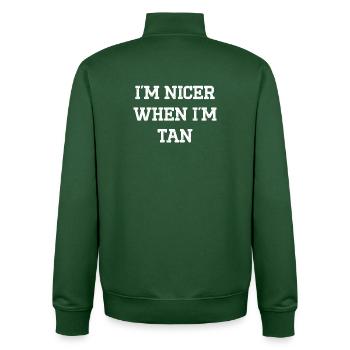 Humour Nineroid Amusant T-Shirt - Sweat zippé unisexe en coton bio Stanley/Stella - vert bouteille - Dos - AI Model Male 185 dark (185cm)