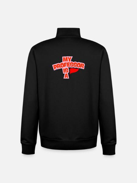 Mon professeur est un drapeau rouge - Sweat zippé unisexe en coton bio Stanley/Stella - noir