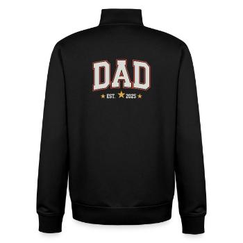 Benutzerdefiniertes Papa-Geburtstags-Icon-Design - Unisex Organic Zip Sweatshirt von Stanley/Stella - Schwarz - Hinten - AI Model Male 185 light (185cm)