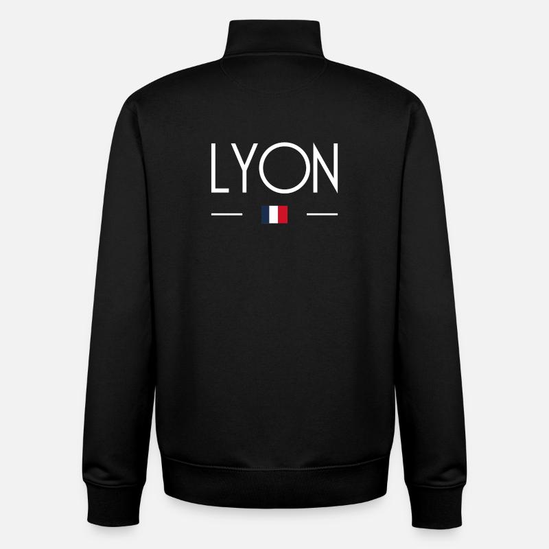 Lyon - Sweat zippé unisexe en coton bio Stanley/Stella - noir