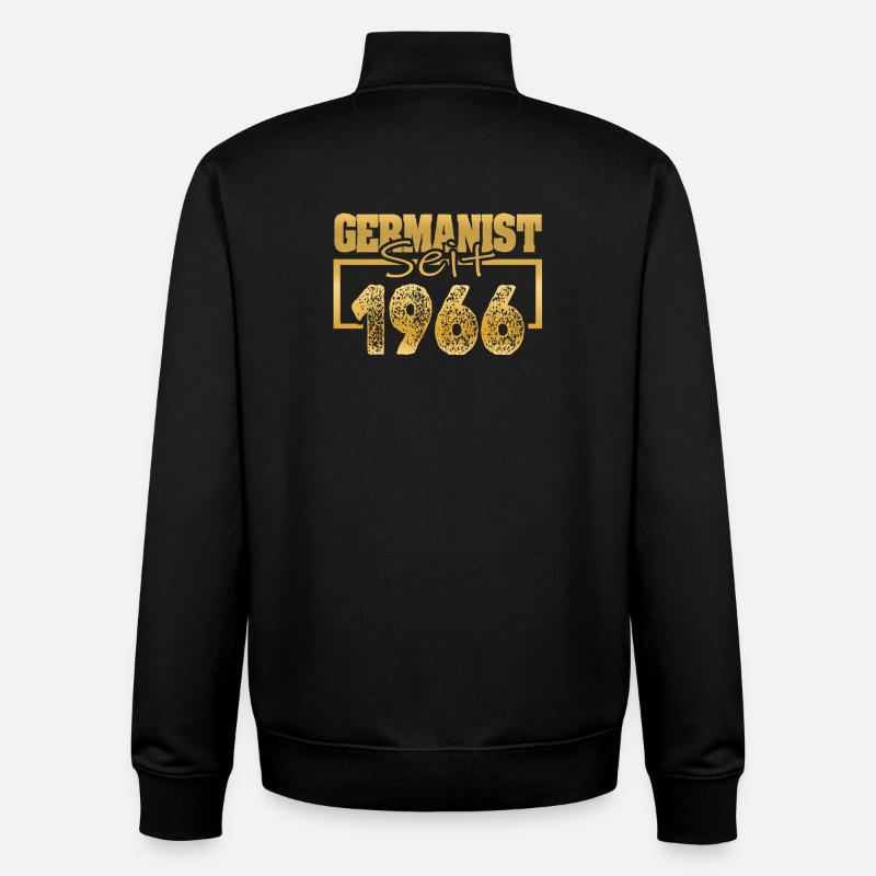 Studied in 1966 - Unisex Organic Zip Sweatshirt by Stanley/Stella - black