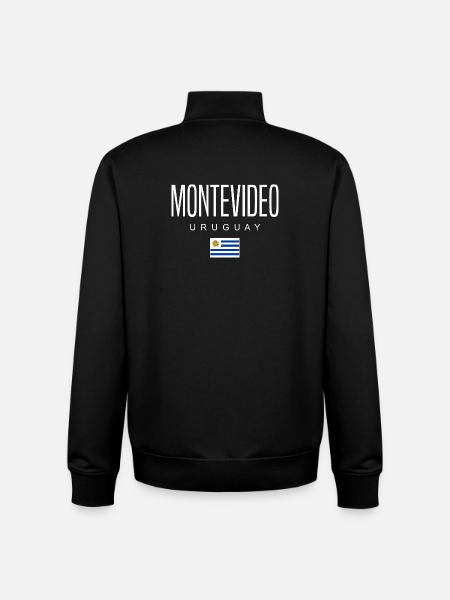 Montevideo Uruguay Uruguayans - Unisex Organic Zip Sweatshirt by Stanley/Stella - black