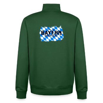 Free State of Bavaria – Diamond Flag Design - Unisex Organic Zip Sweatshirt by Stanley/Stella - bottle green - Back - AI Model Male 185 dark (185cm)