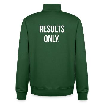 RESULTS ONLY. | Greyline Official - Unisex Organic Zip Sweatshirt by Stanley/Stella - bottle green - Back - AI Model Male 185 dark (185cm)