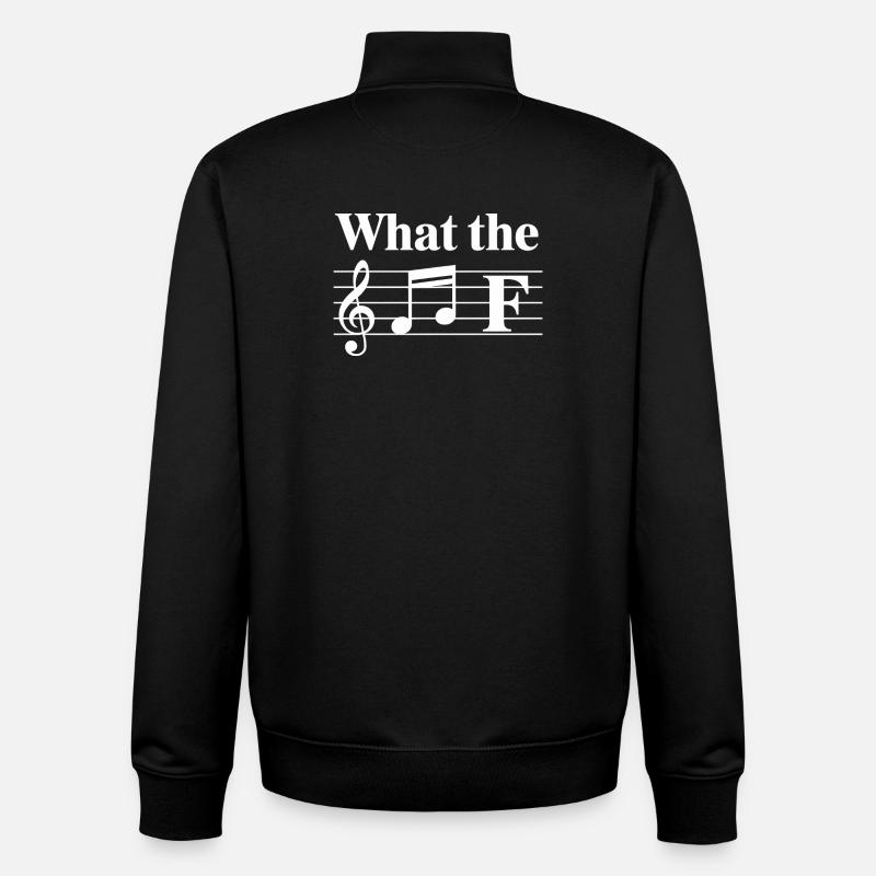 Lignes mélodiques sur portée - Sweat zippé unisexe en coton bio Stanley/Stella - noir