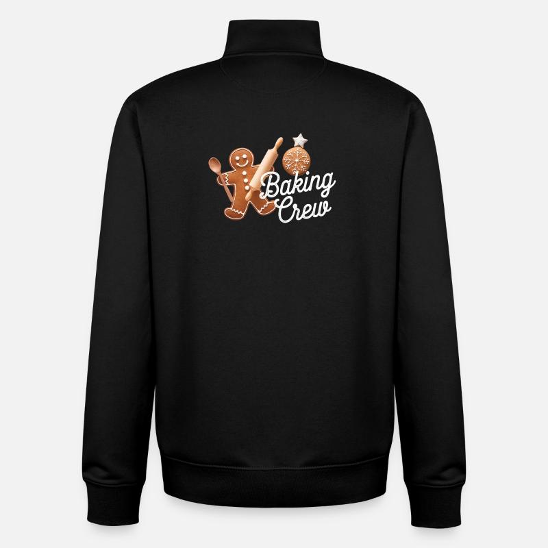 Baking Crew Lebkuchenmann Weihnachten backen - Unisex Organic Zip Sweatshirt von Stanley/Stella - Schwarz