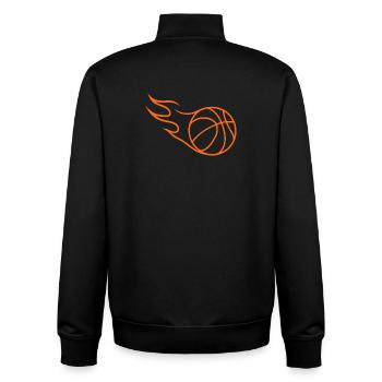 Basketball Basketball Player Gift Idea Baller Bball - Unisex Organic Zip Sweatshirt by Stanley/Stella - black - Back - AI Model Male 185 light (185cm)