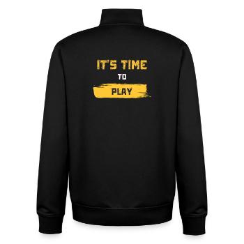 MTGAMING | C’est l’heure de jouer - Vêtements de jeu - Sweat zippé unisexe en coton bio Stanley/Stella - noir - Dos - AI Model Male 185 light (185cm)