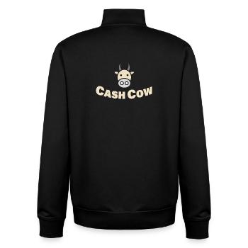 CASH COW - Unisex Organic Zip Sweatshirt von Stanley/Stella - Schwarz - Hinten - AI Model Male 185 light (185cm)