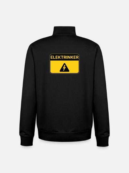 Elektrinker – Funny pun Electrician Beer - Unisex Organic Zip Sweatshirt by Stanley/Stella - black