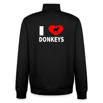 Esel - Unisex Organic Zip Sweatshirt von Stanley/Stella - Schwarz - Hinten - AI Model Male 185 light (185cm)